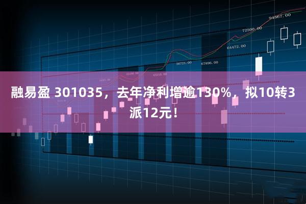 融易盈 301035，去年净利增逾130%，拟10转3派12元！